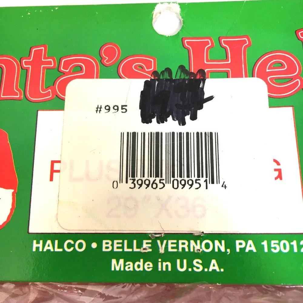 Halco Red Plush Santa Toy Bag #995 NWT NOS